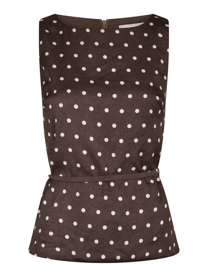 Nassa Big Dot Top Dark Brown Neo Noir