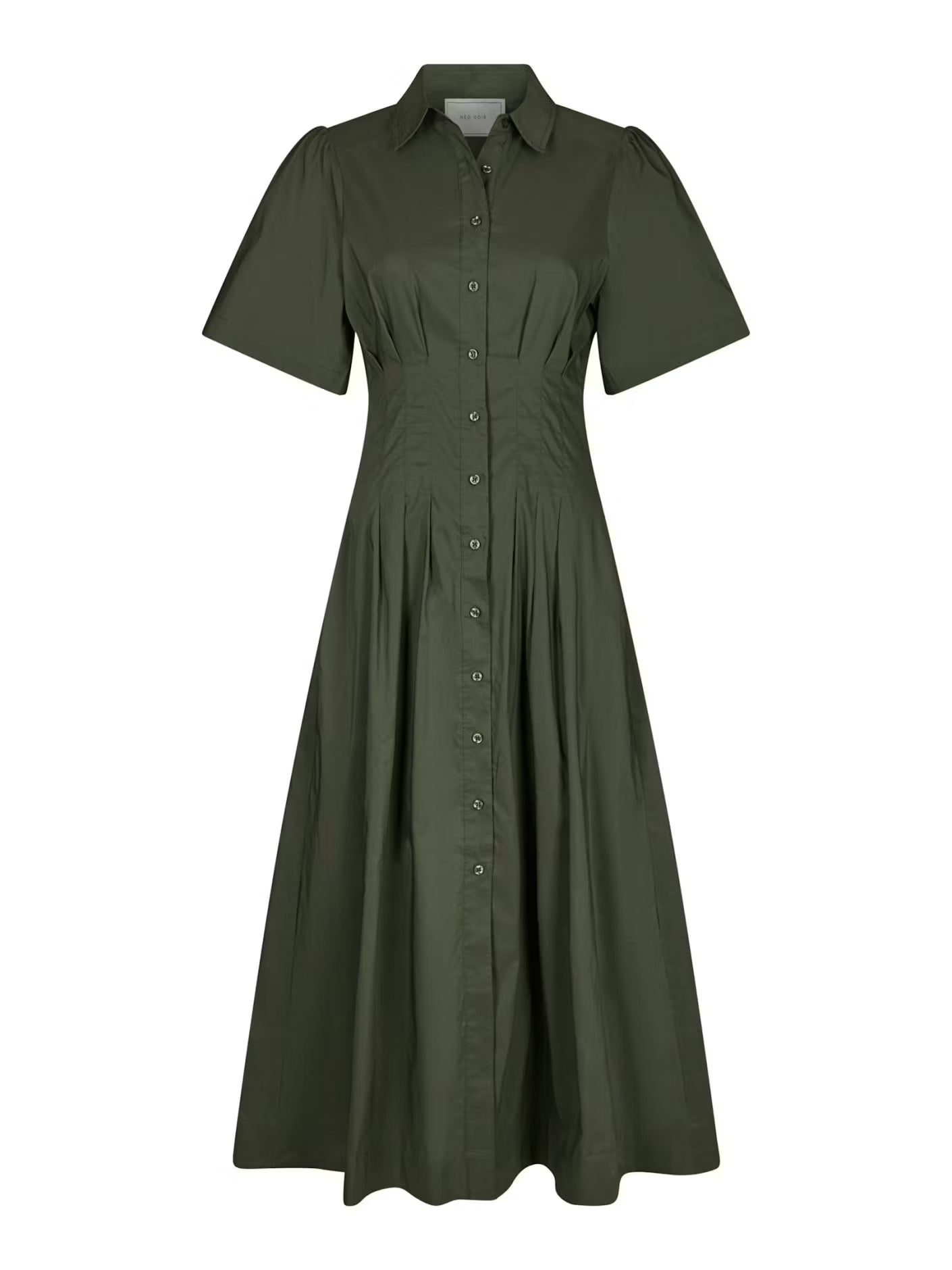 Baia Poplin Dress Army Neo Noir