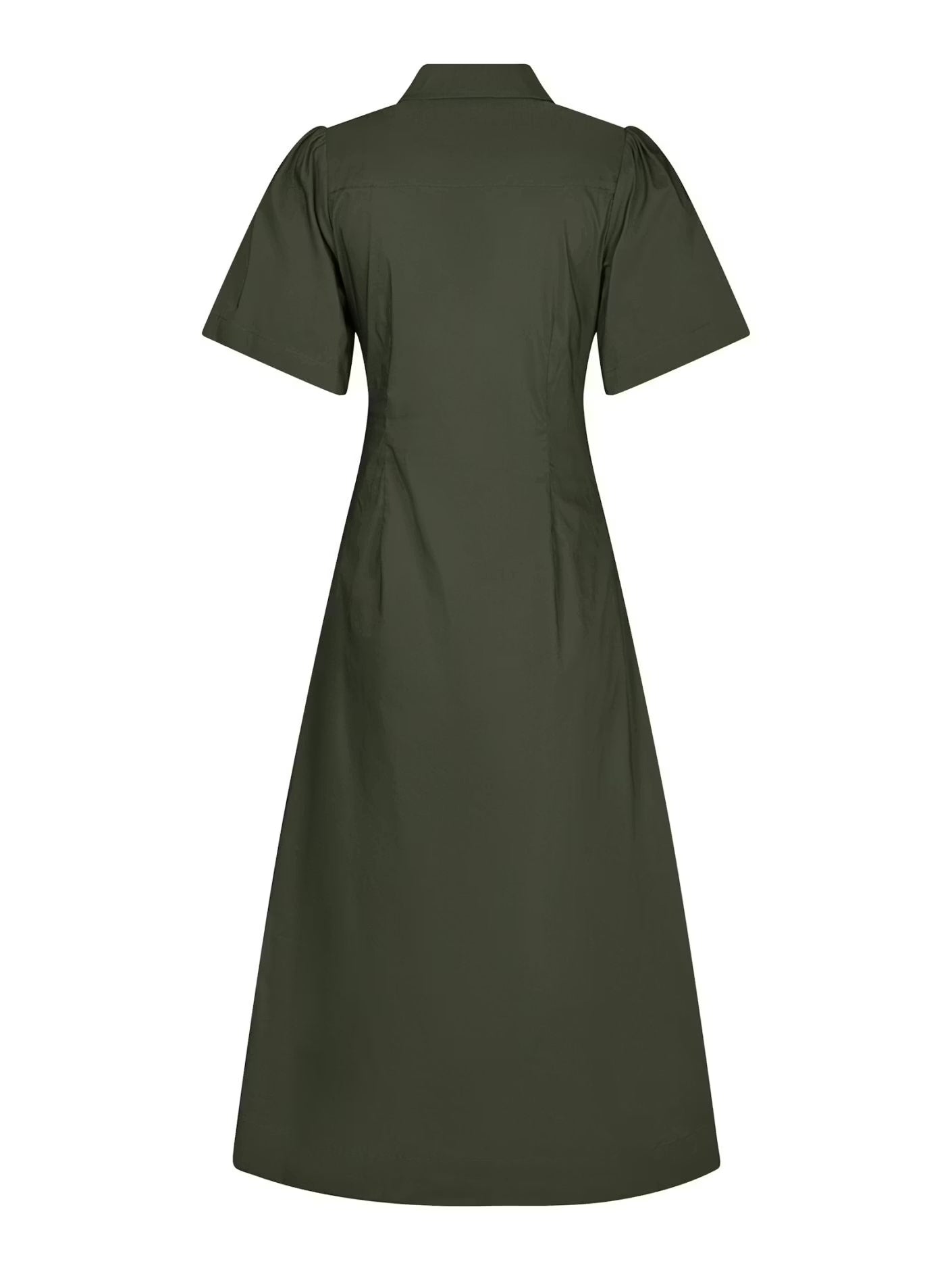Baia Poplin Dress Army Neo Noir