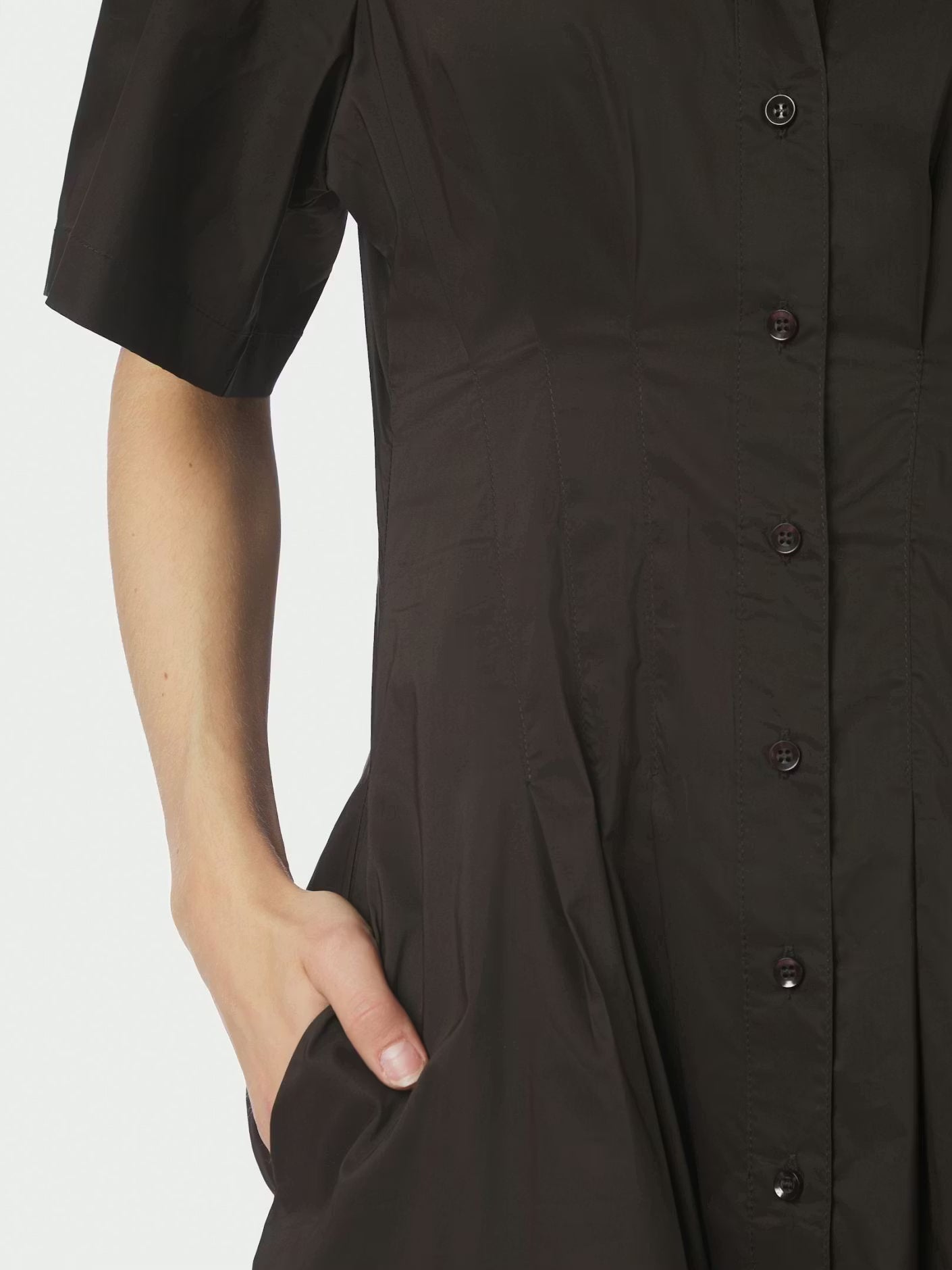 Baia Poplin Dress Chocolate Brown Neo Noir