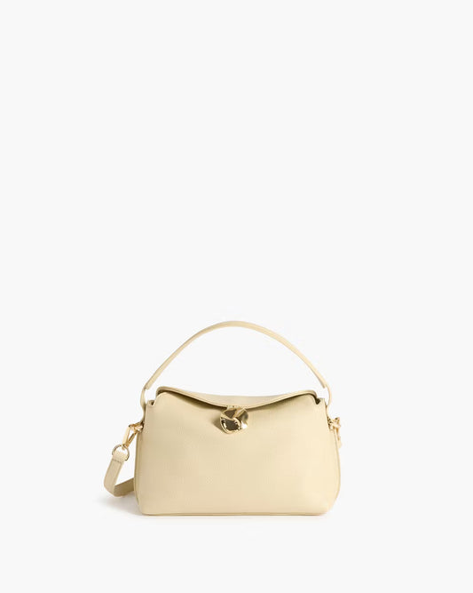 Hanna Mini Bag Grained Leather Creme Flattered
