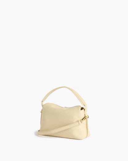 Hanna Mini Bag Grained Leather Creme Flattered