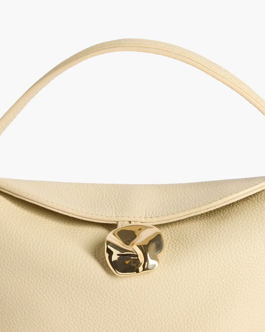 Hanna Mini Bag Grained Leather Creme Flattered