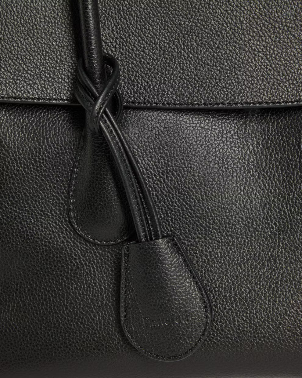 Lydia Tote Bag Grained Leather Black Flattered