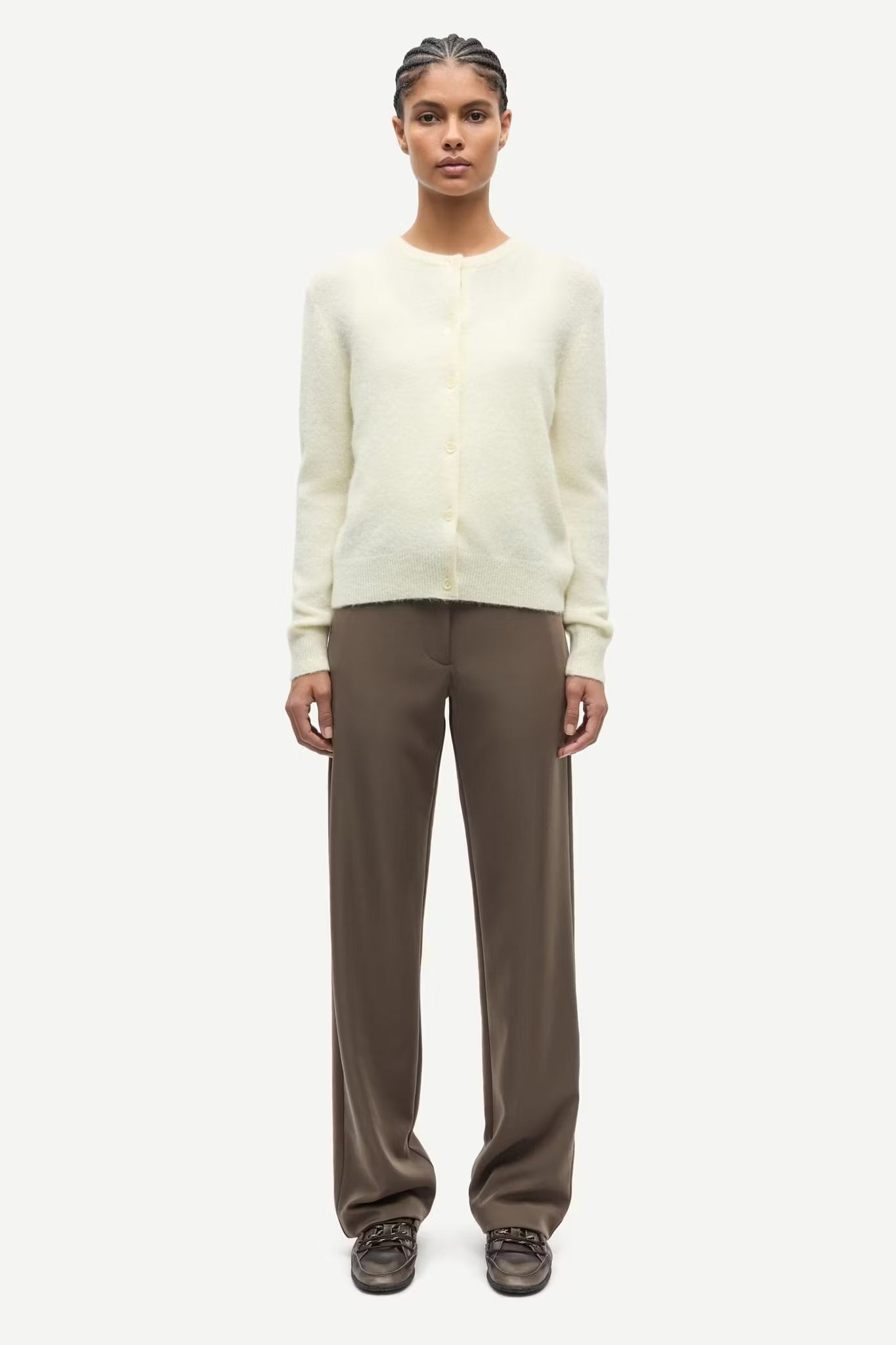 Nor Short Cardigan 7355 Ethereal Green Samsoe Samsoe