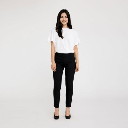 Kylie Crop 553 Charcoal Pinstripe Five Units