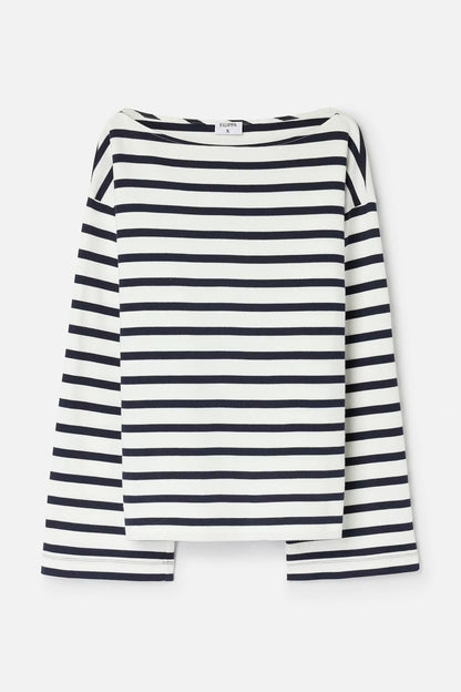 Cotton Mariner Top White/Navy Filippa K