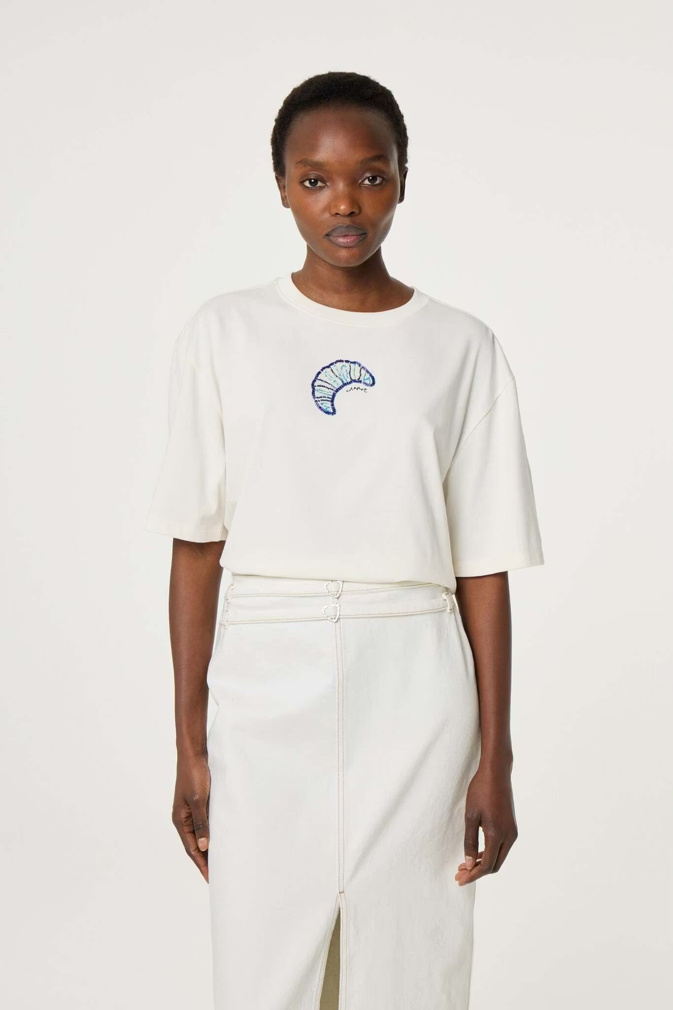 Benja T-shirt Cozy White Fabienne Chapot
