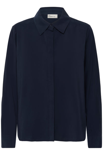 Mindy Shirt Dark Sapphire Blue My Essential Wardrobe