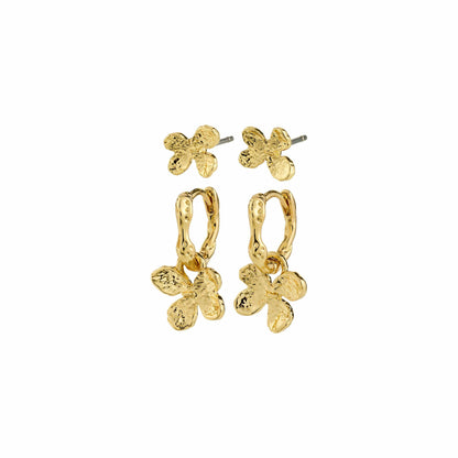 Ajani Earrings 2-in-1 set Gold Pilgrim