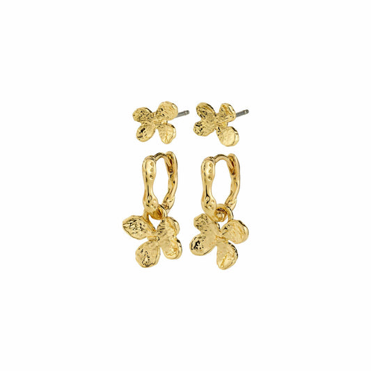 Ajani Earrings 2-in-1 set Gold Pilgrim