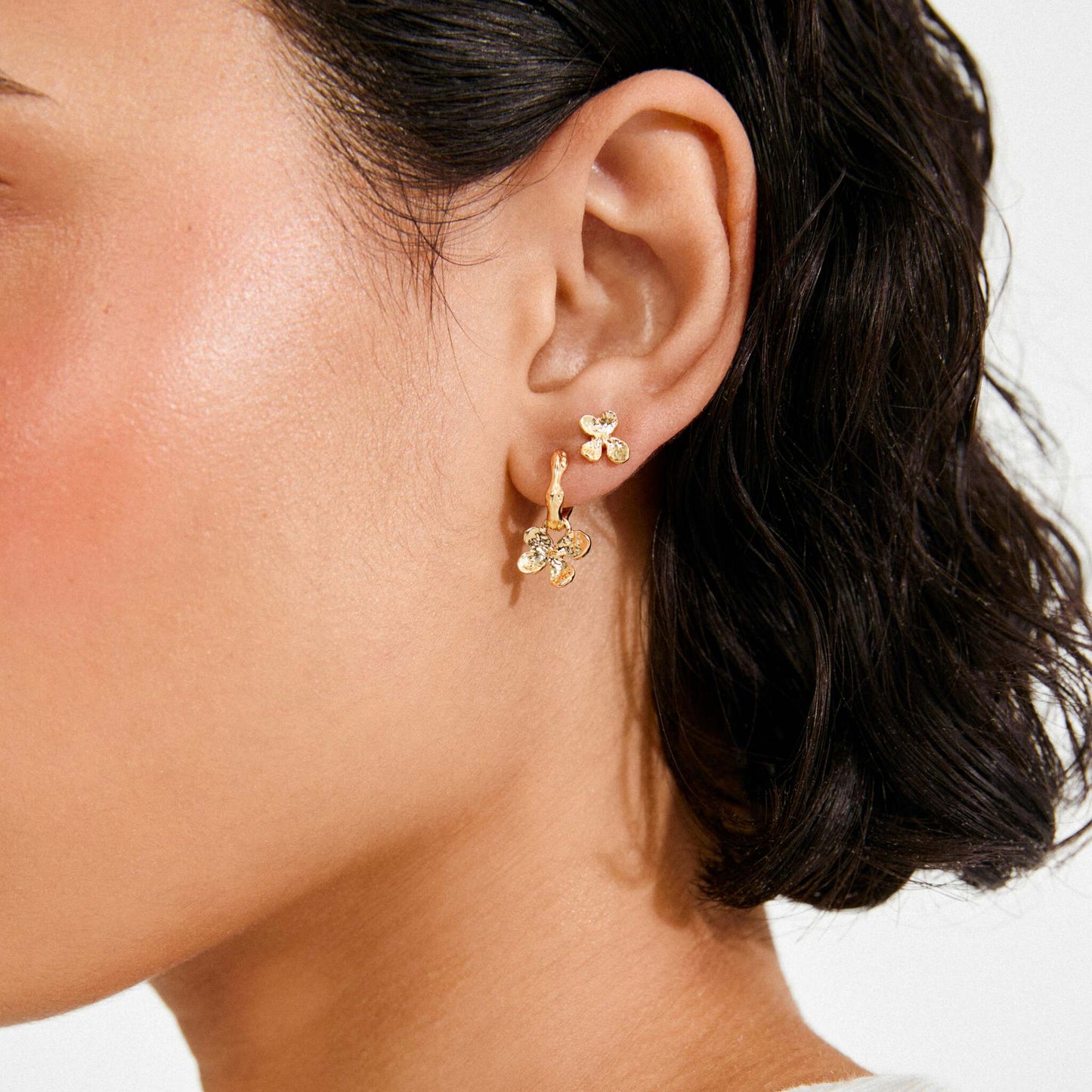 Ajani Earrings 2-in-1 set Gold Pilgrim