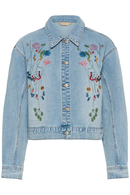 Tiala Aniceta Embroidery Jacket Light Blue Wash Culture