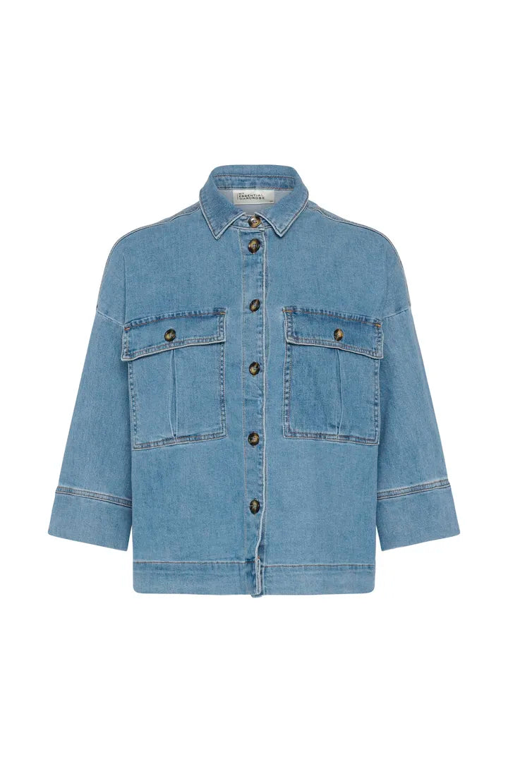 LaraMW Short Shirt 115 Medium Blue My Essential Wardrobe