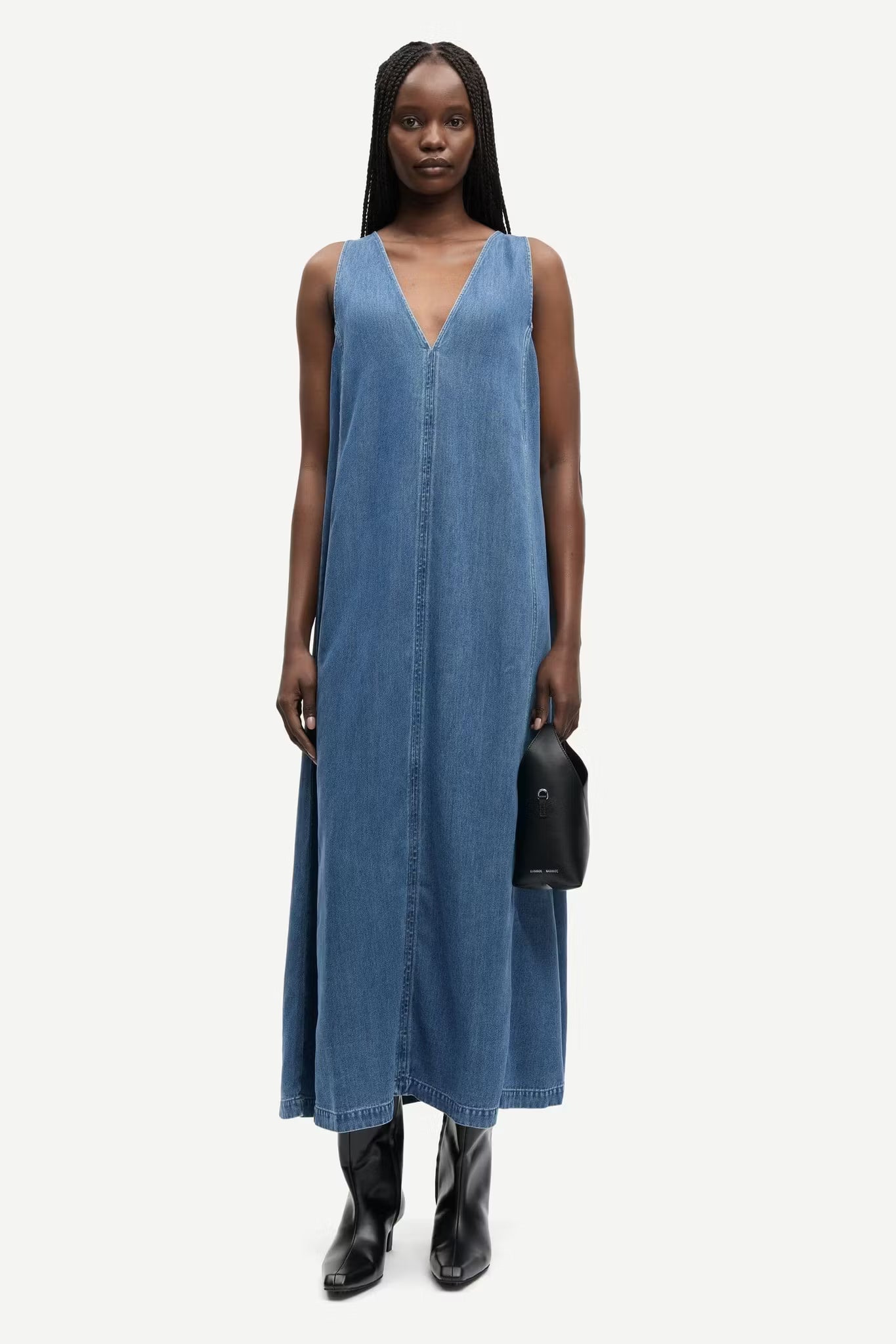 Saskylar Dress 15645 Medium Denim Blue Samsoe Samsoe
