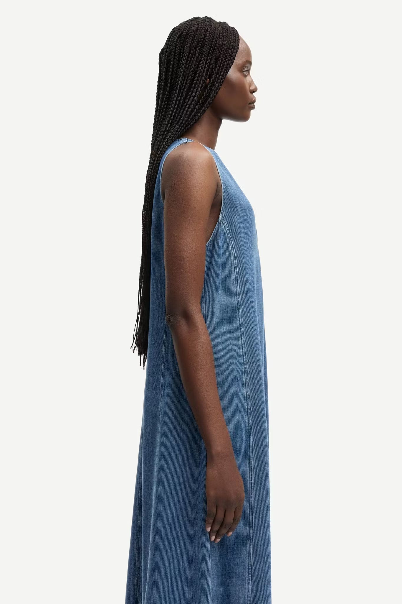 Saskylar Dress 15645 Medium Denim Blue Samsoe Samsoe