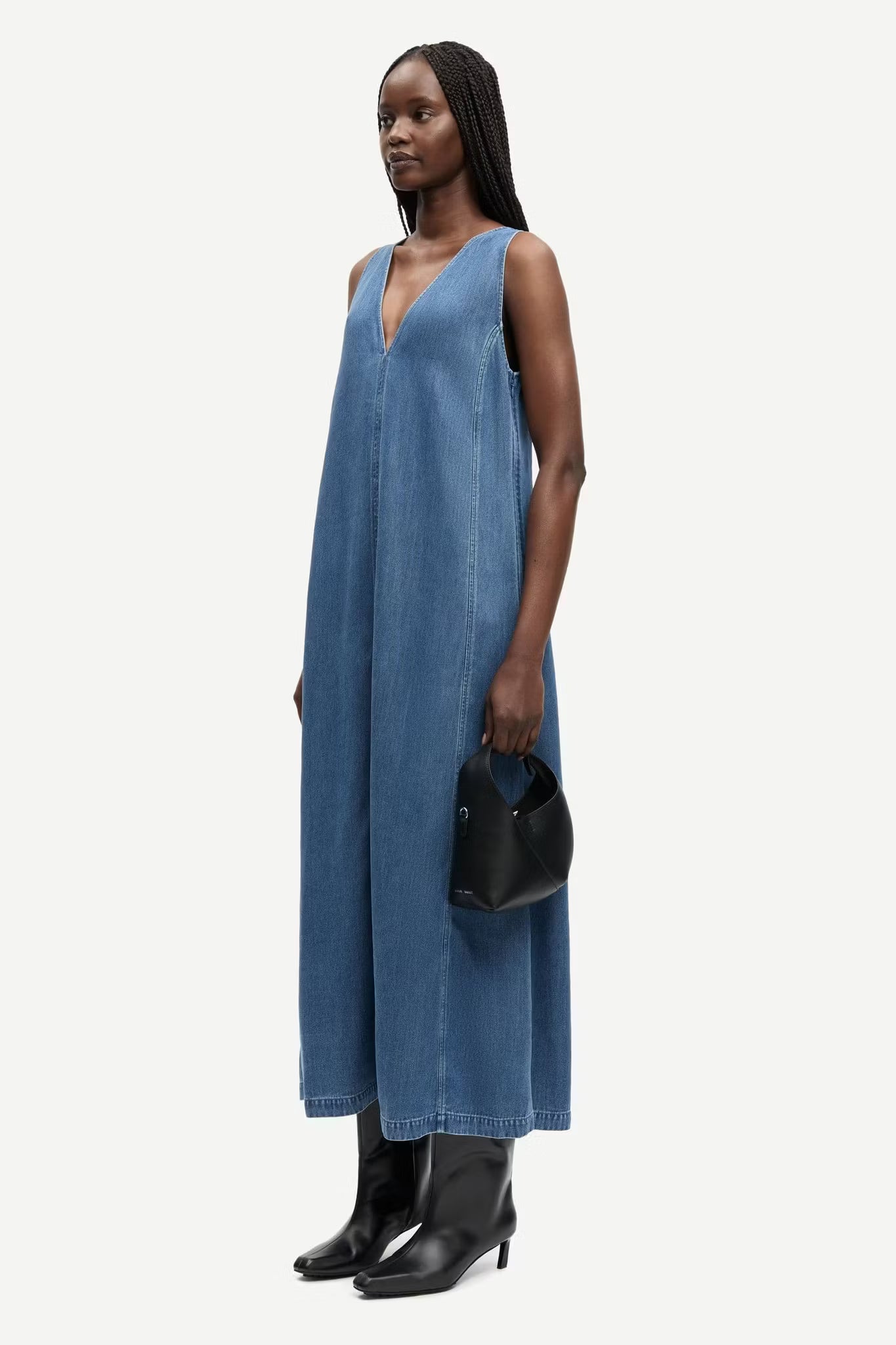 Saskylar Dress 15645 Medium Denim Blue Samsoe Samsoe