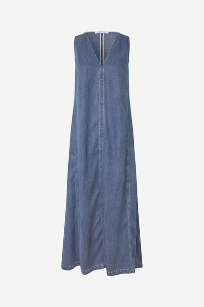 Saskylar Dress 15645 Medium Denim Blue Samsoe Samsoe