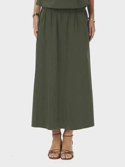 Yara Poplin Skirt Army Neo Noir