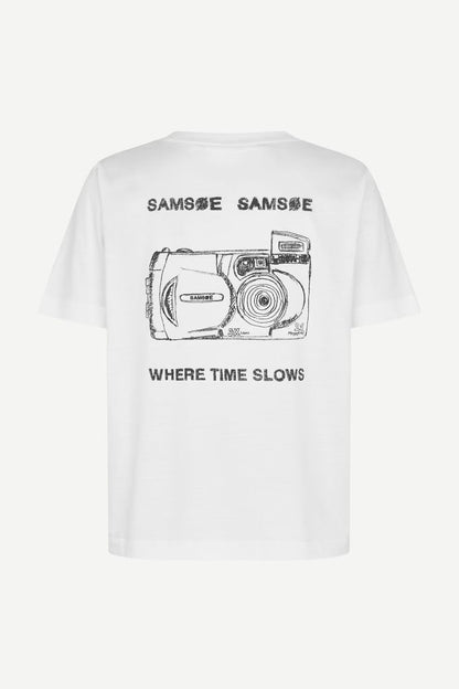 Sacamino SS T-shirt 15276 White Camera Samsoe Samsoe