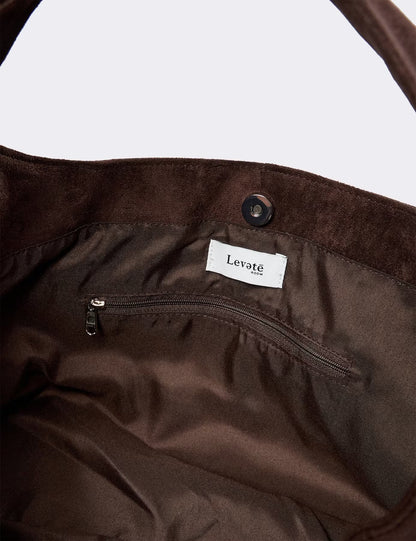 LR-Priscilla 1 Bag Brown Suede Levete Room