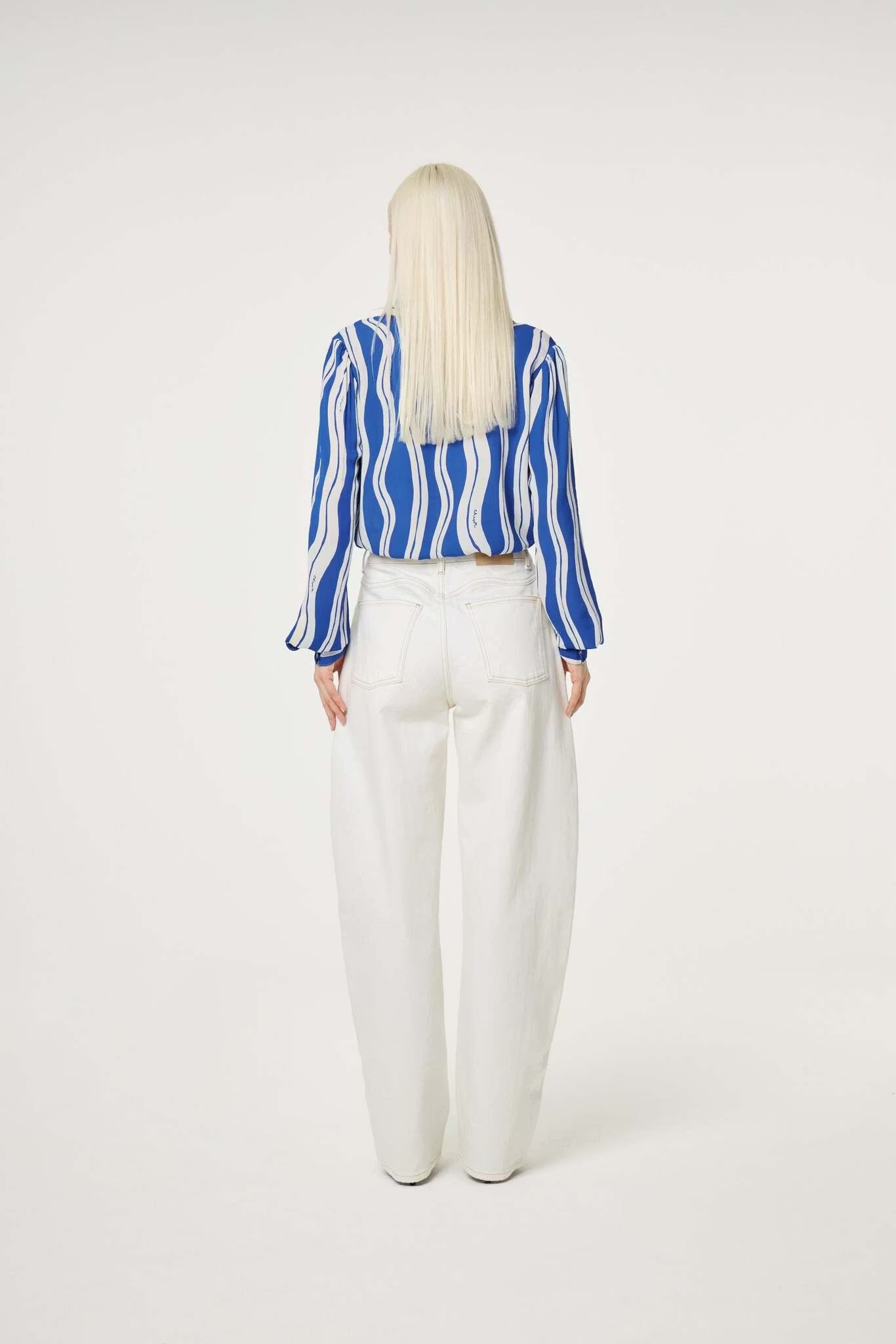 Coco Blouse Cosy White/Cobalt Fabienne Chapot