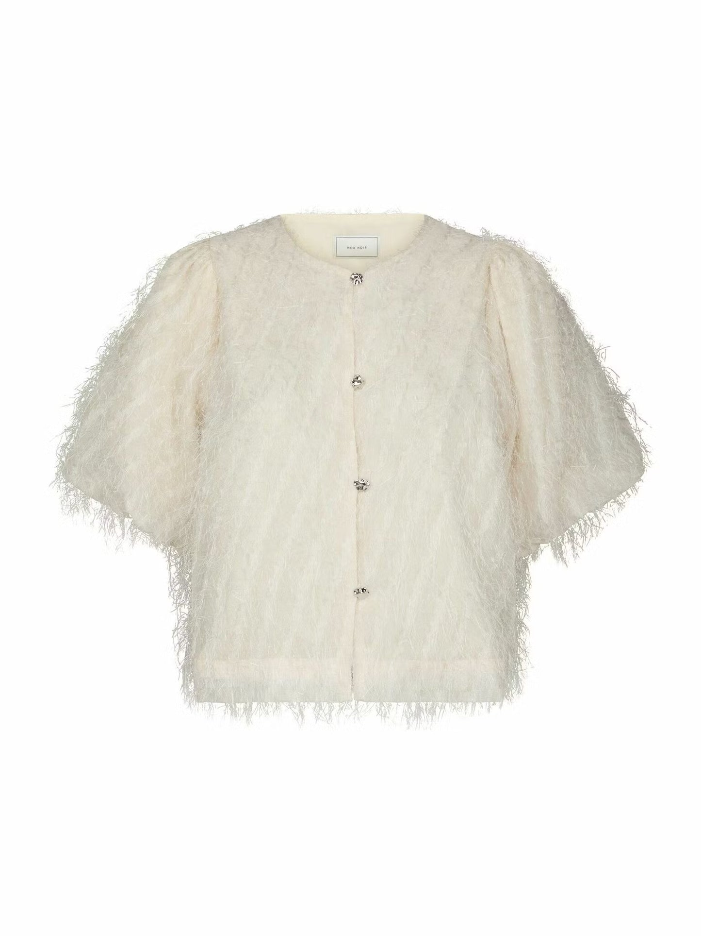 Aisa Frilly Blouse Creme Neo Noir
