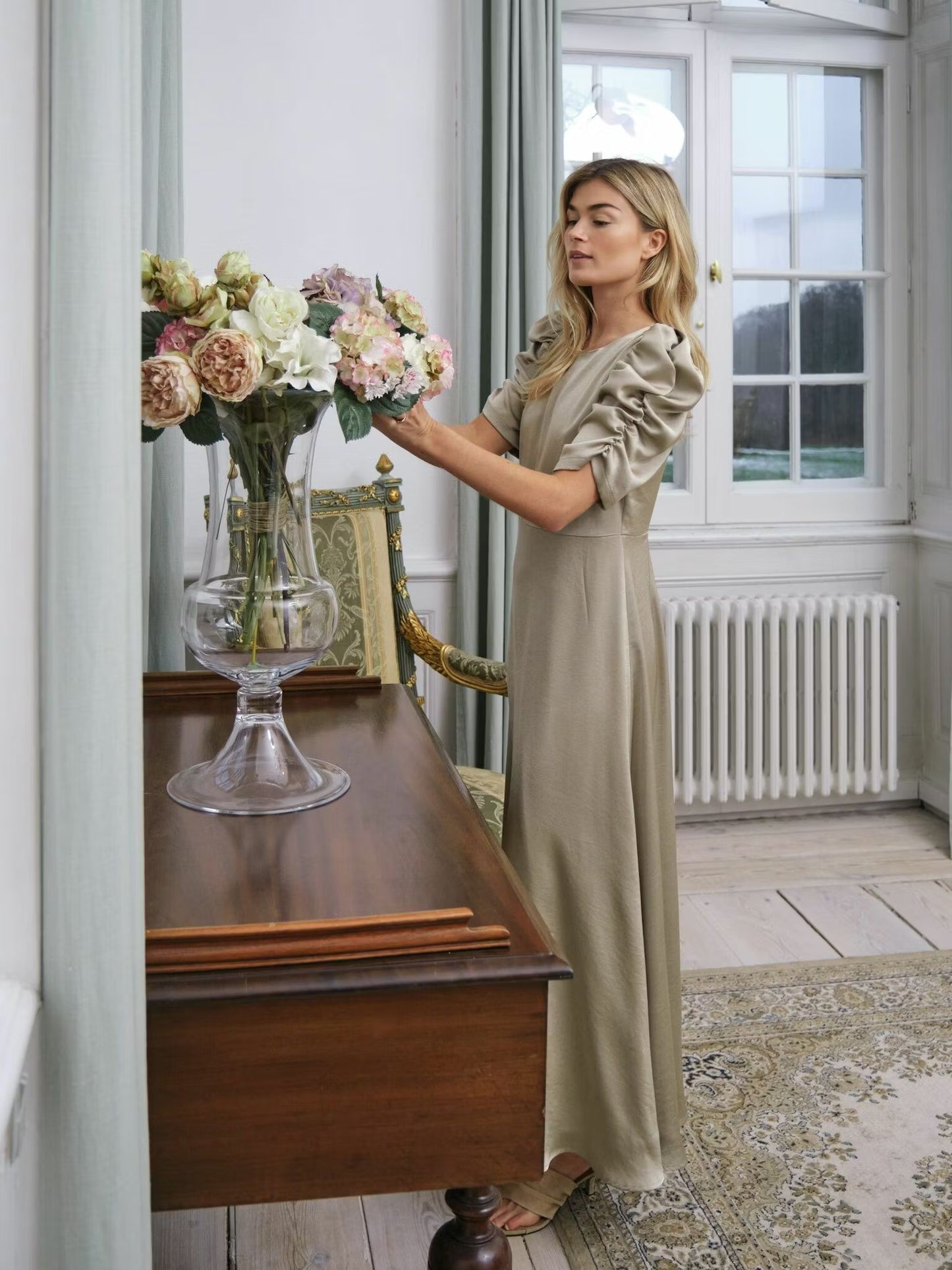 Benuti Solid Dress Light Green Neo Noir