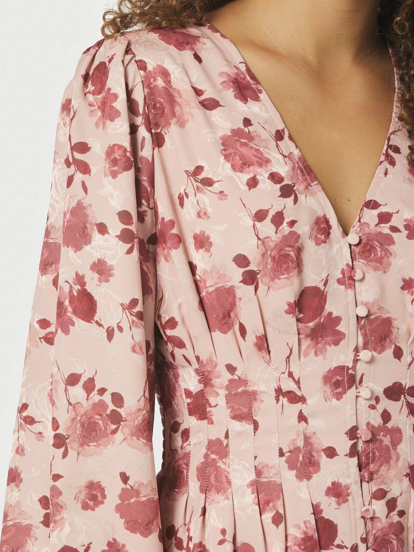 Jellie Print Dress Dusty Rose Neo Noir