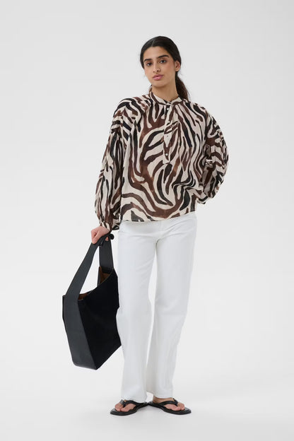 RosalieIW Blouse Haze Zebrah InWear