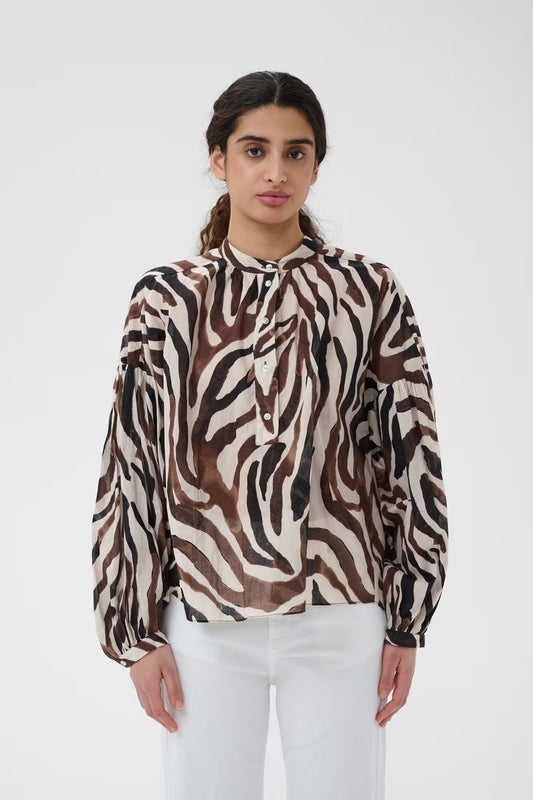 RosalieIW Blouse Haze Zebrah InWear