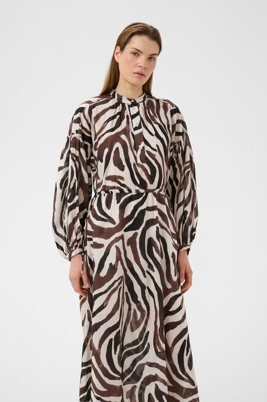 RosalieIW Drawstring Dress Haze Zebrah InWear
