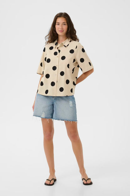 CUtika Shirt Whitecap/Black Dot Culture