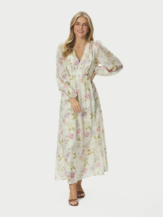 Silfi Vintage Flower Dress Off White Neo Noir