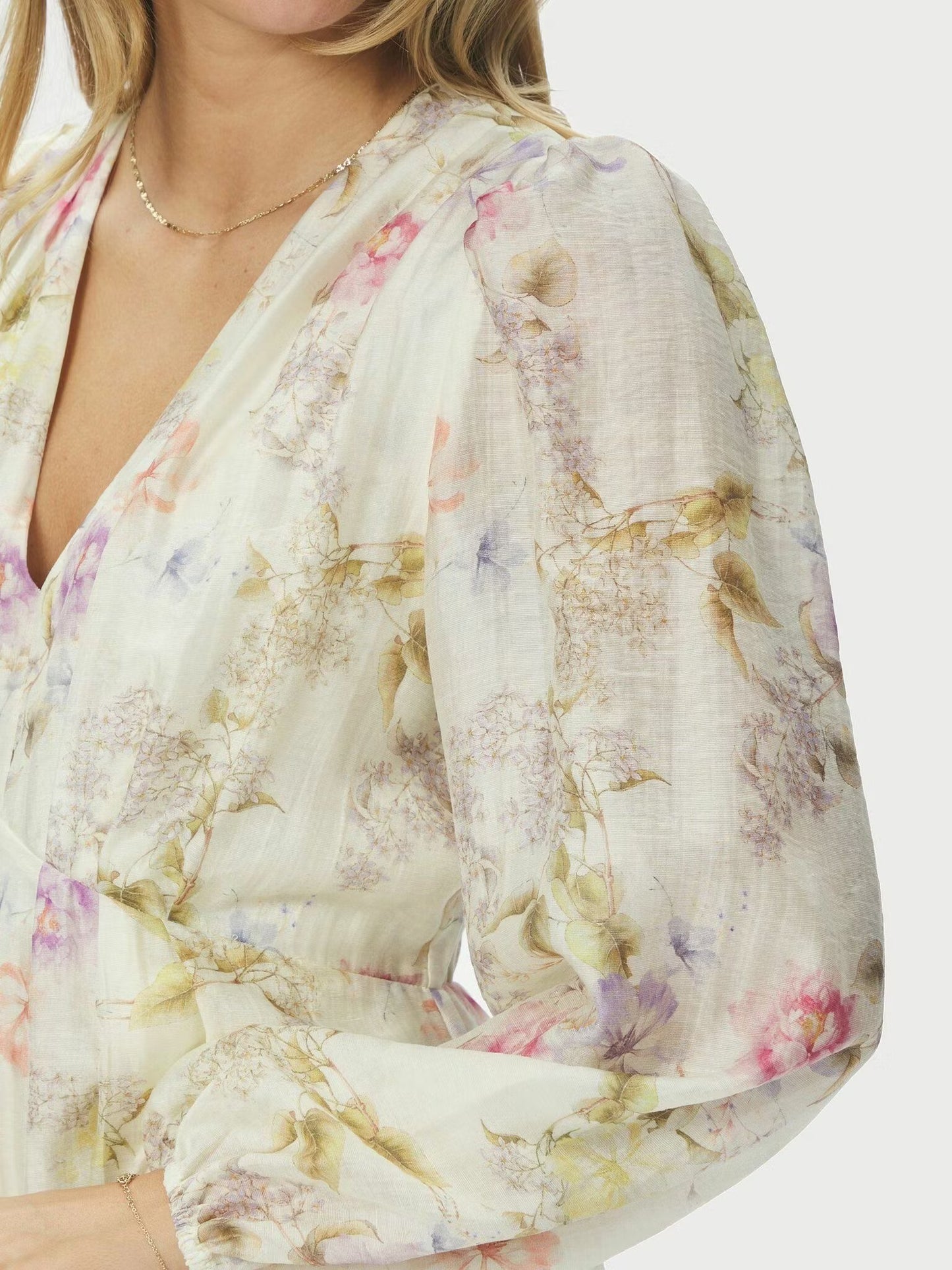 Silfi Vintage Flower Dress Off White Neo Noir