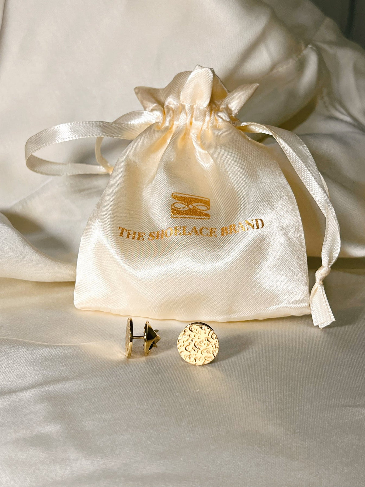 Gold Textured Pin Button Base The Shoelace Brand