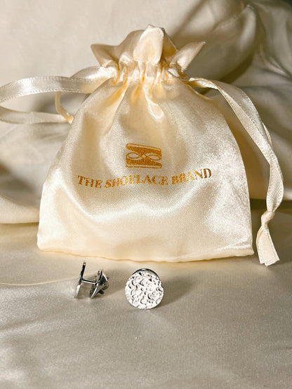 Silver Textured Pin Button Base The Shoelace Brand