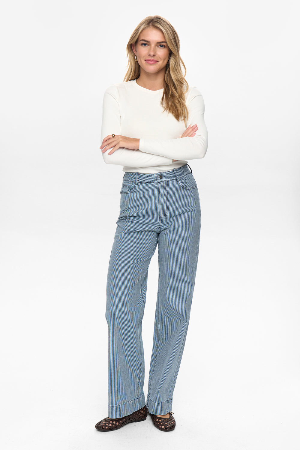 Erina Pants Medium Blue Denim Nümph