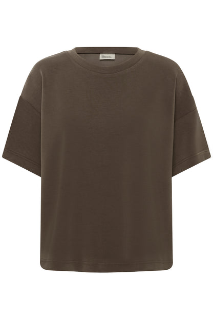 HelleMW EMB Boxy Tee Major Brown My Essential Wardrobe
