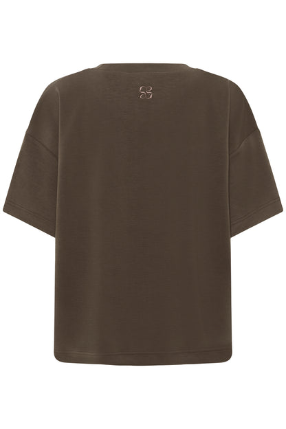HelleMW EMB Boxy Tee Major Brown My Essential Wardrobe