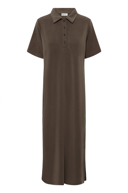 MWHelle Polo Long Dress Major Brown My Essential Wardrobe