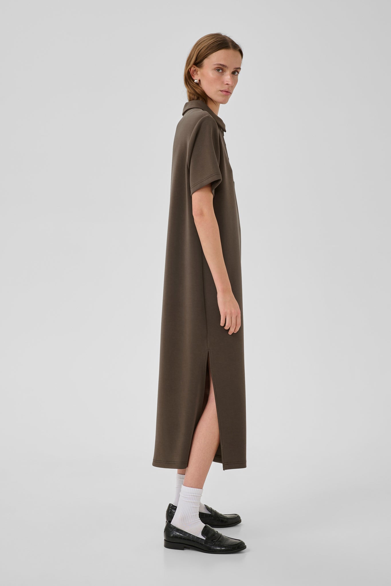 MWHelle Polo Long Dress Major Brown My Essential Wardrobe