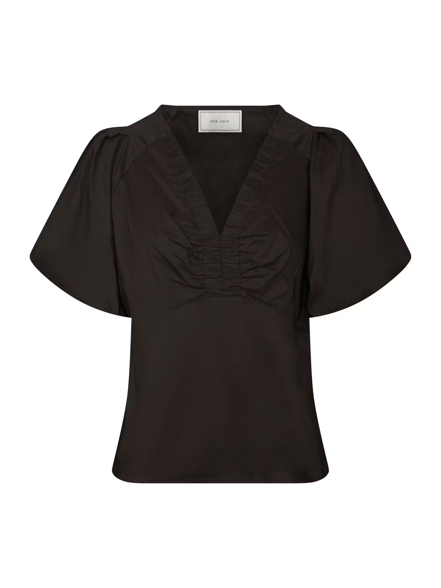 Irina Poplin Blouse Chocolate Brown Neo Noir
