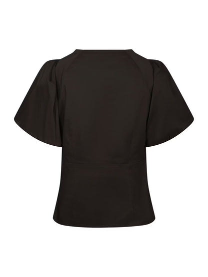 Irina Poplin Blouse Chocolate Brown Neo Noir