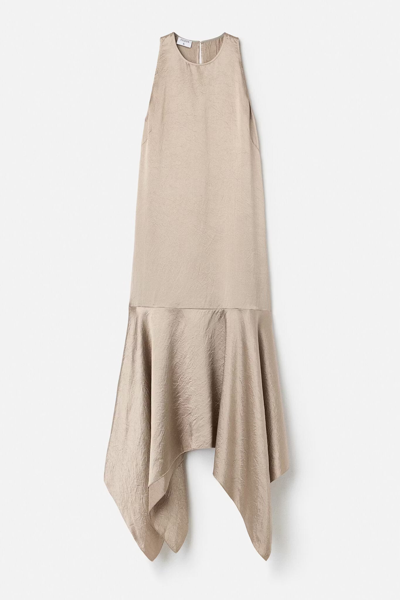 Scarf Hem Dress Dark Taupe Filippa K