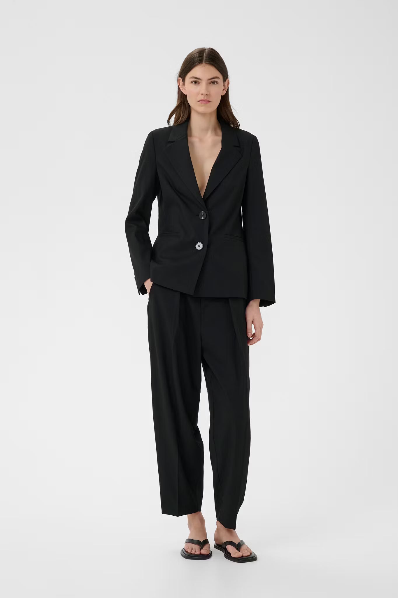 CadieIW Core Barrel Pant Black InWear
