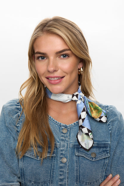 Mocha Satin Scarf Vibrant Green Nümph