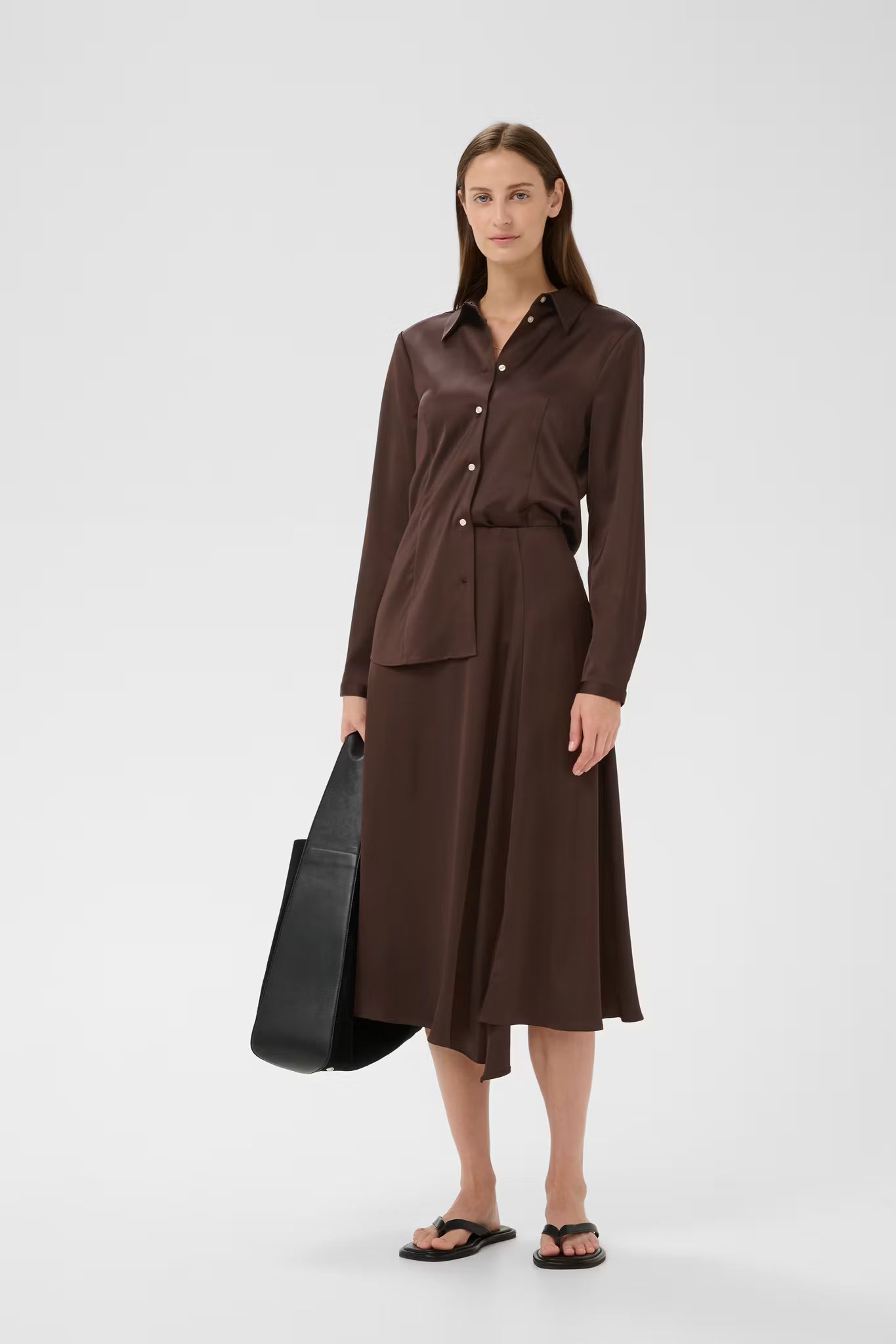 LakeIW Skirt Coffee Bean InWear
