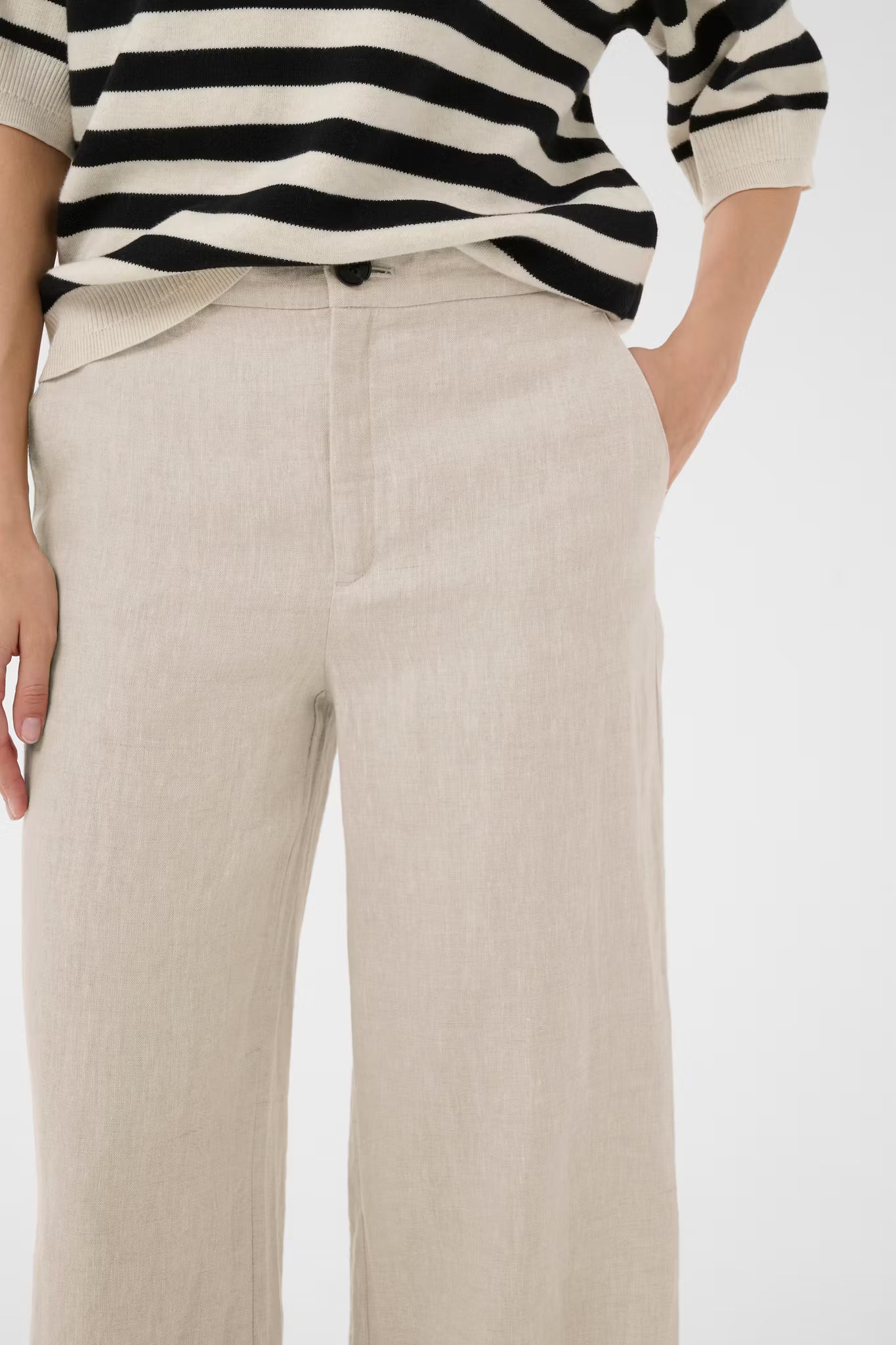 SolinaIW Pants Ecru Melange InWear