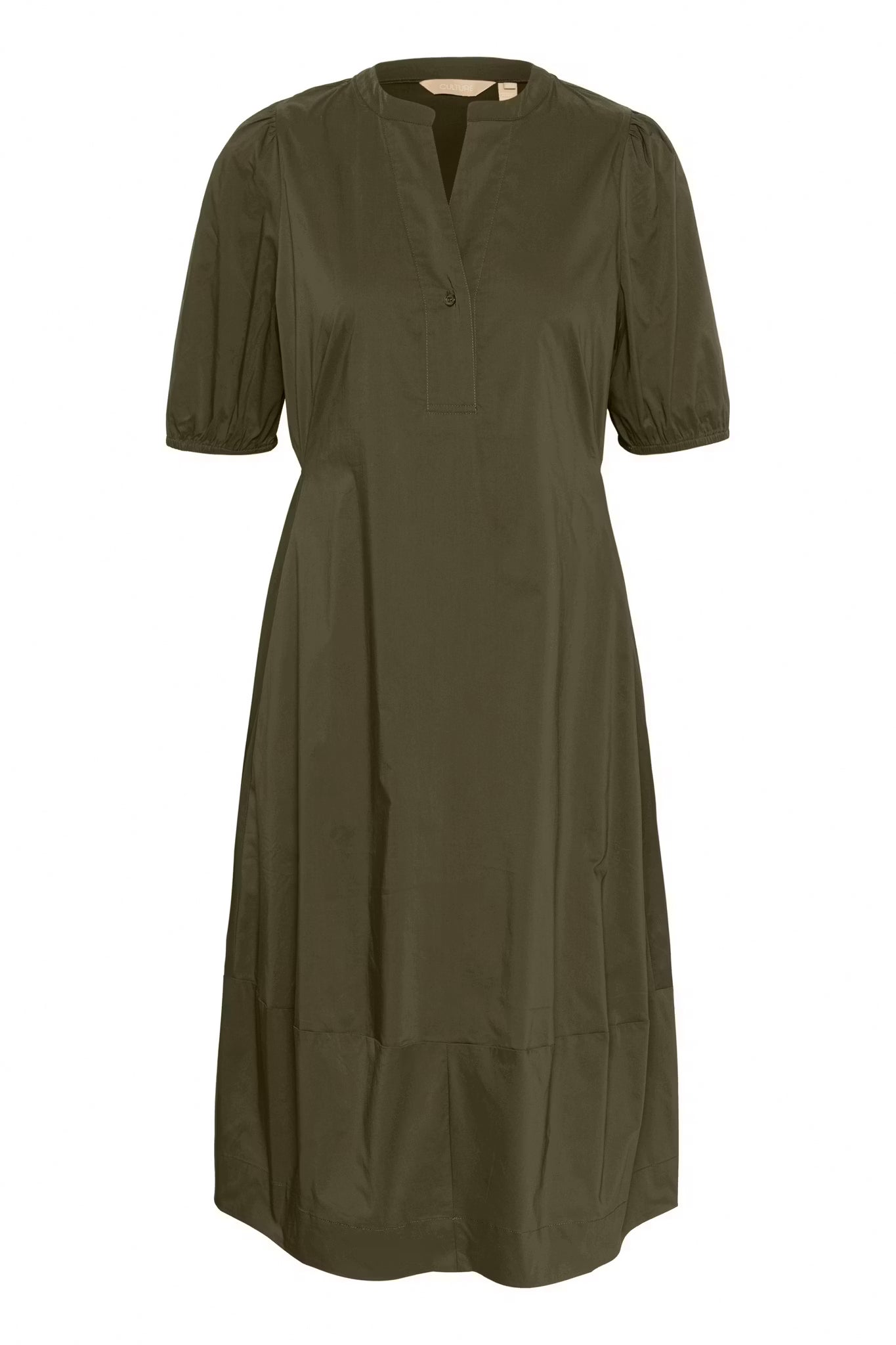 Antoinett SS Placket Dress Burnt Olive Culture